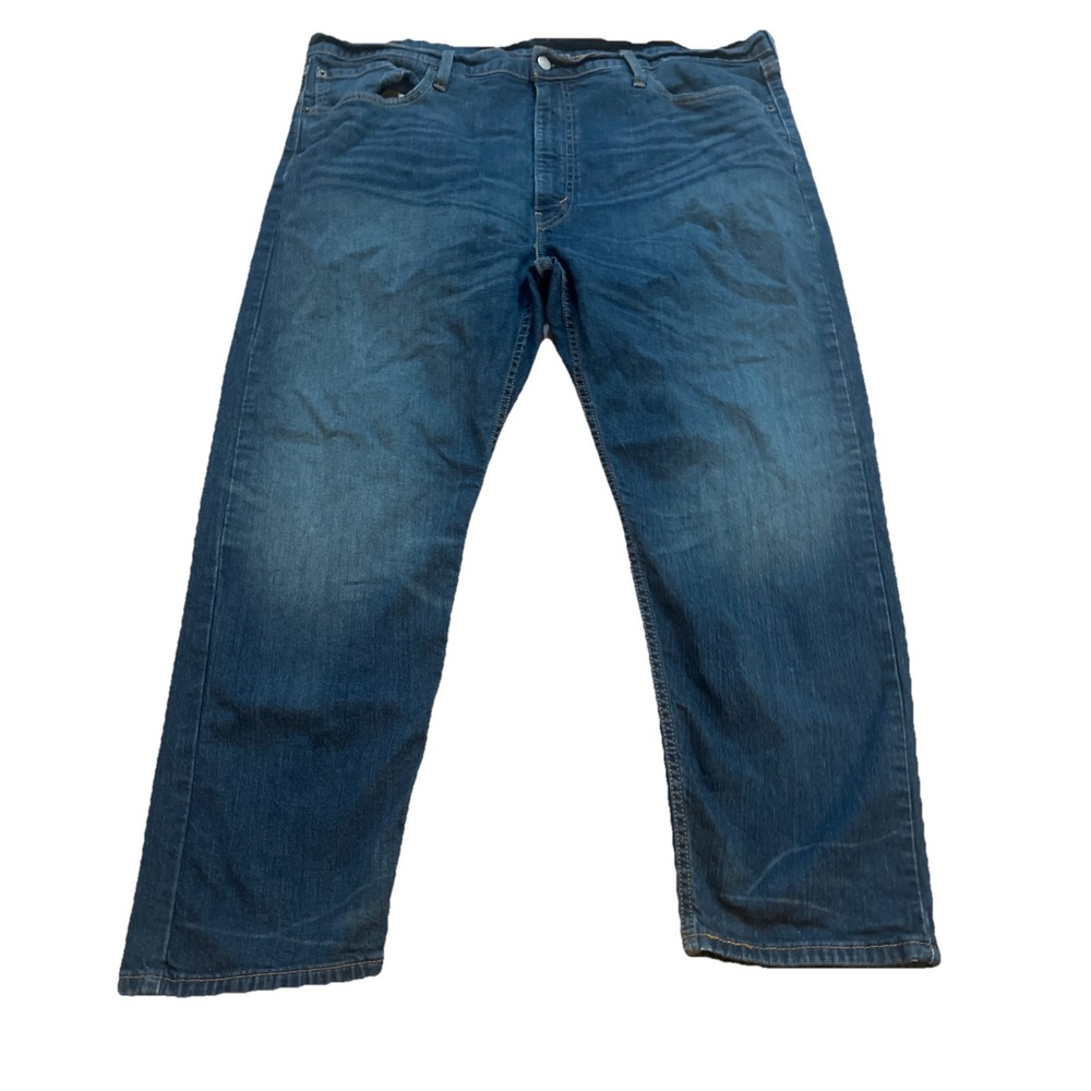 Levi's 502 Jeans Men's Size 44x30 Tapered Medium Wash Stretch Blue Denim‎